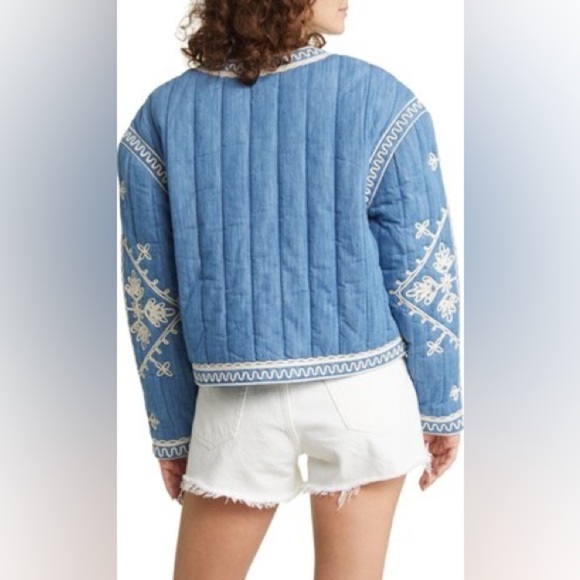 Treasure and Bond embroidered quilt cotton jacket - Picture 3 of 6
